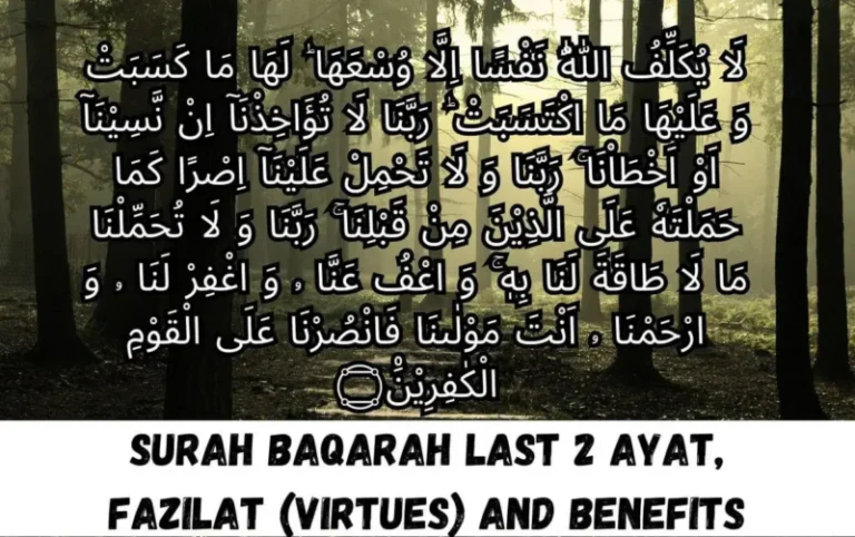 Surah Baqarah Last 2 Ayat, Fazilat (Virtues) and Benefits