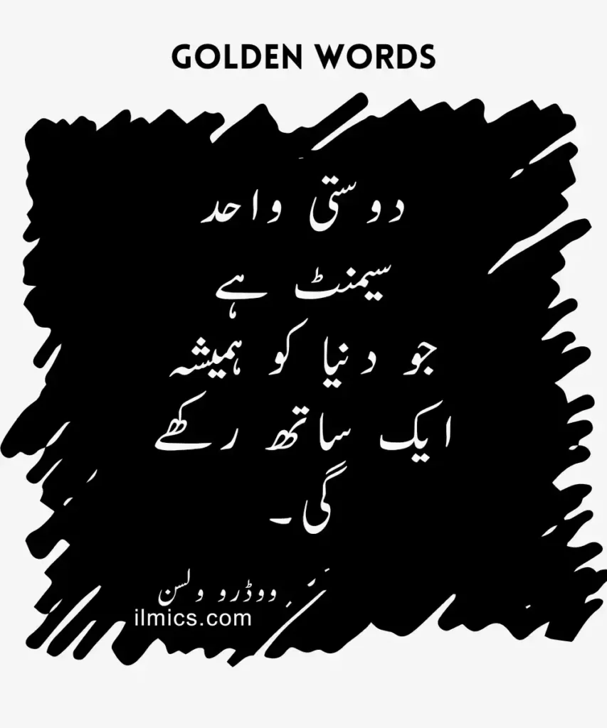 Golden Words and Inspirational Quotes  in Urdu, English, and Hindi on friendship