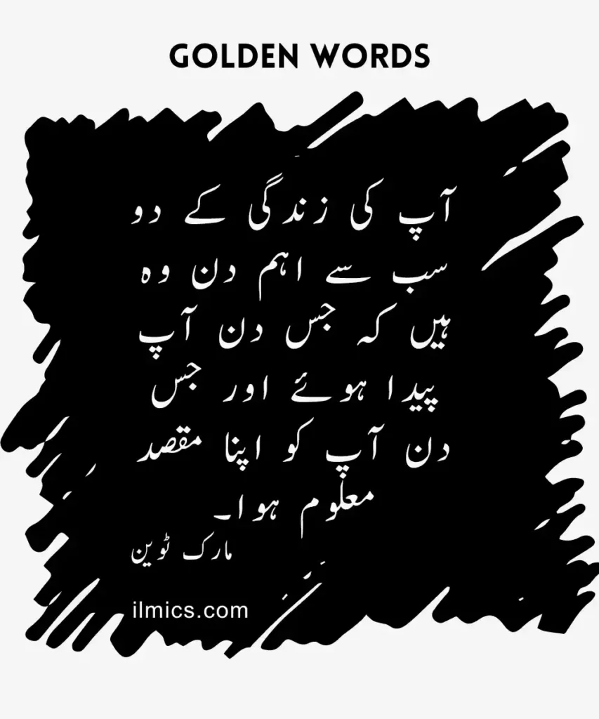 Golden Words and Inspirational Quotes  in Urdu about purpose
