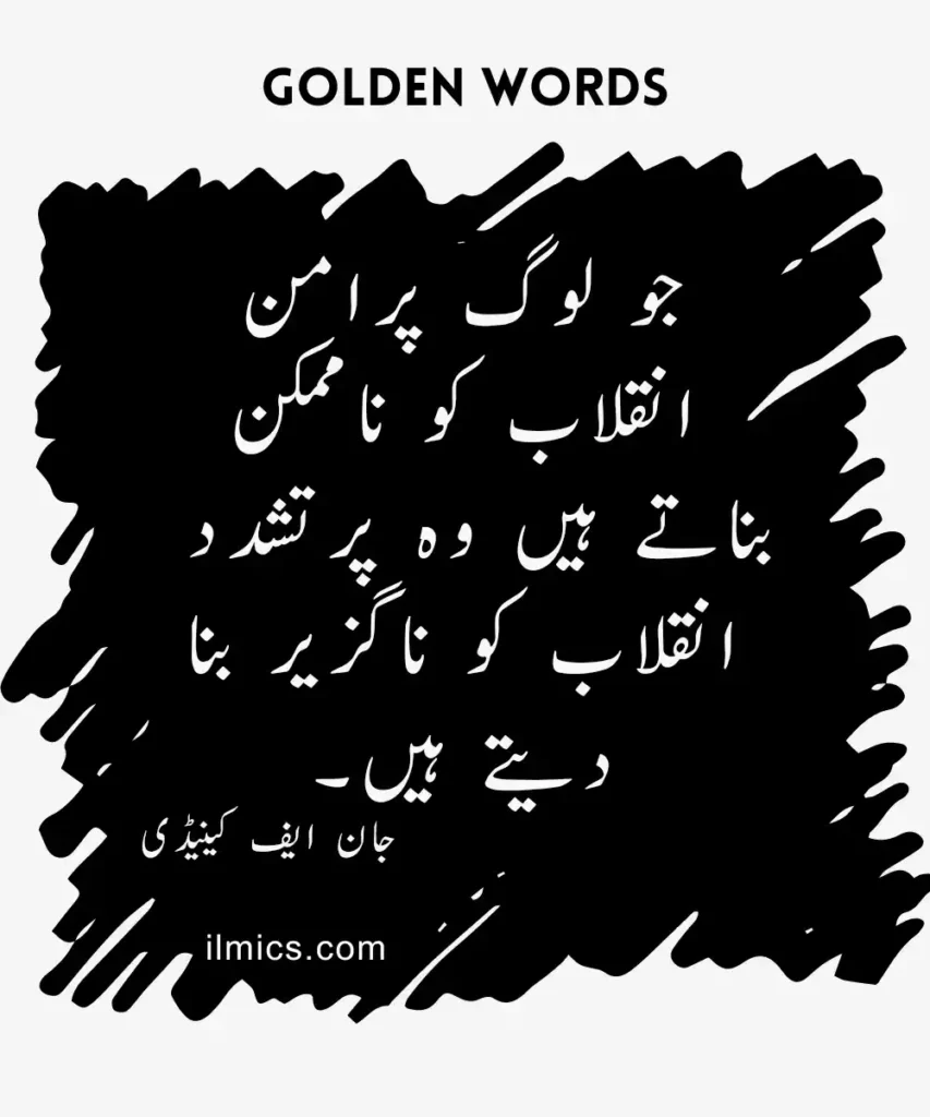 Golden Words and Inspirational Quotes about war and peace in Urdu, English, and Hindi.
